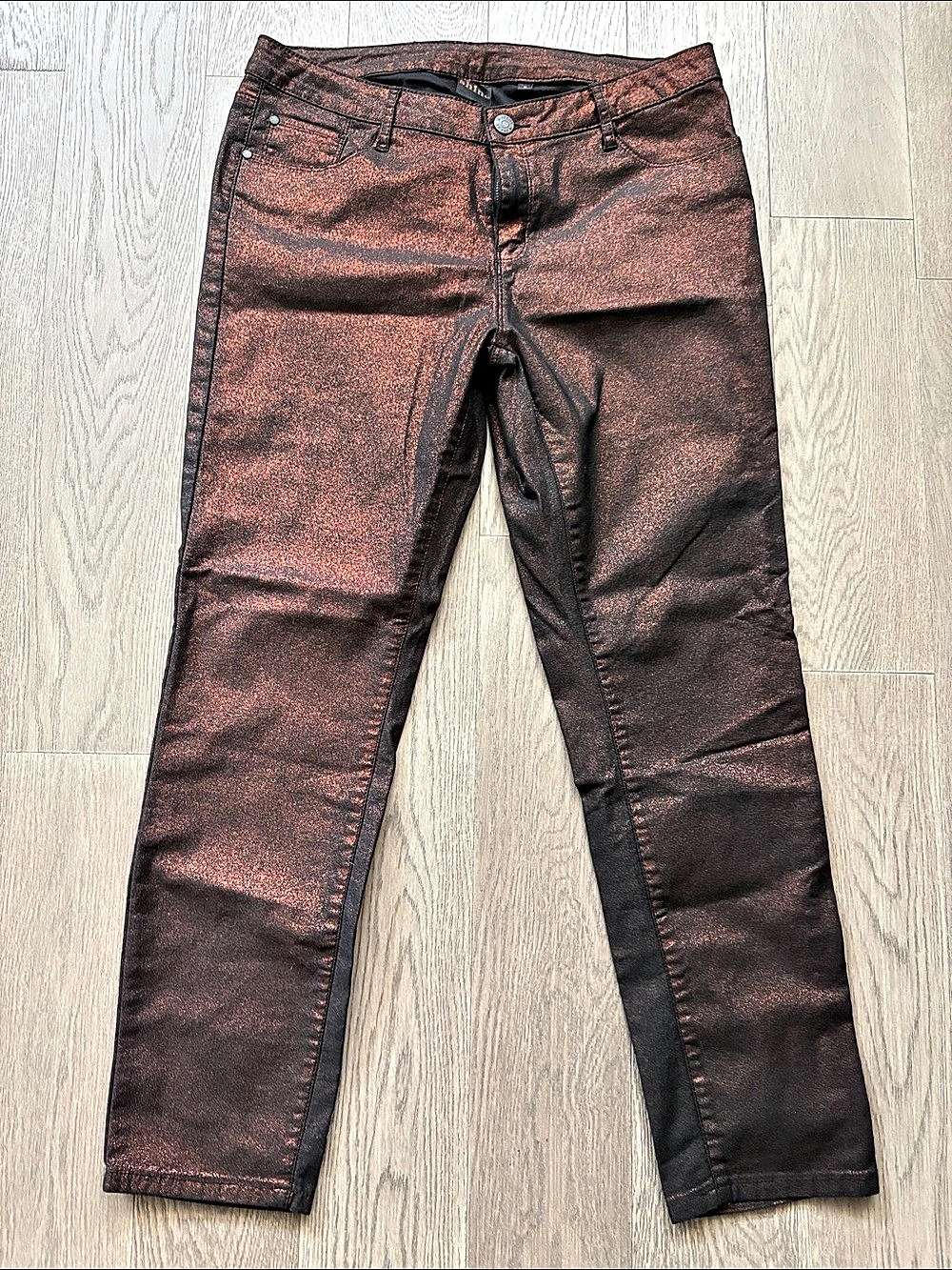 Rock & Shine J09-71318H Copper Metallic Jeans Waist 31P